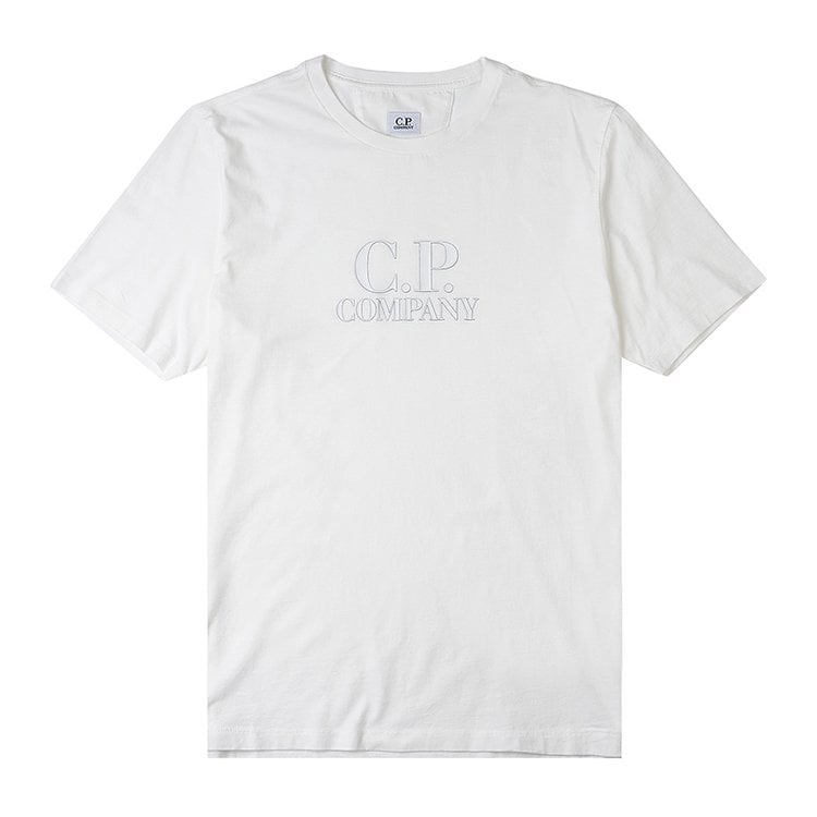 Cp Company Tonal Logo T-Shirt In White
