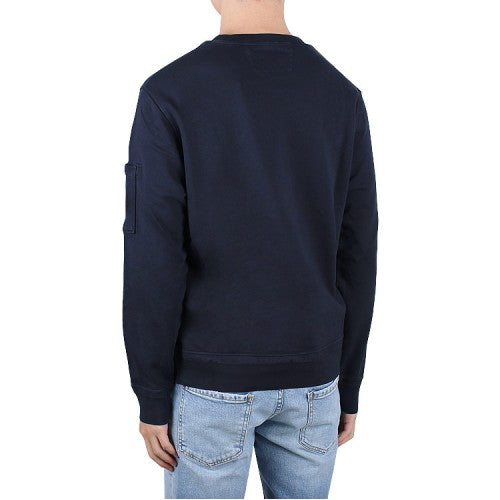 Cp Company Resist Dyed Lens Sweatshirt In Navy