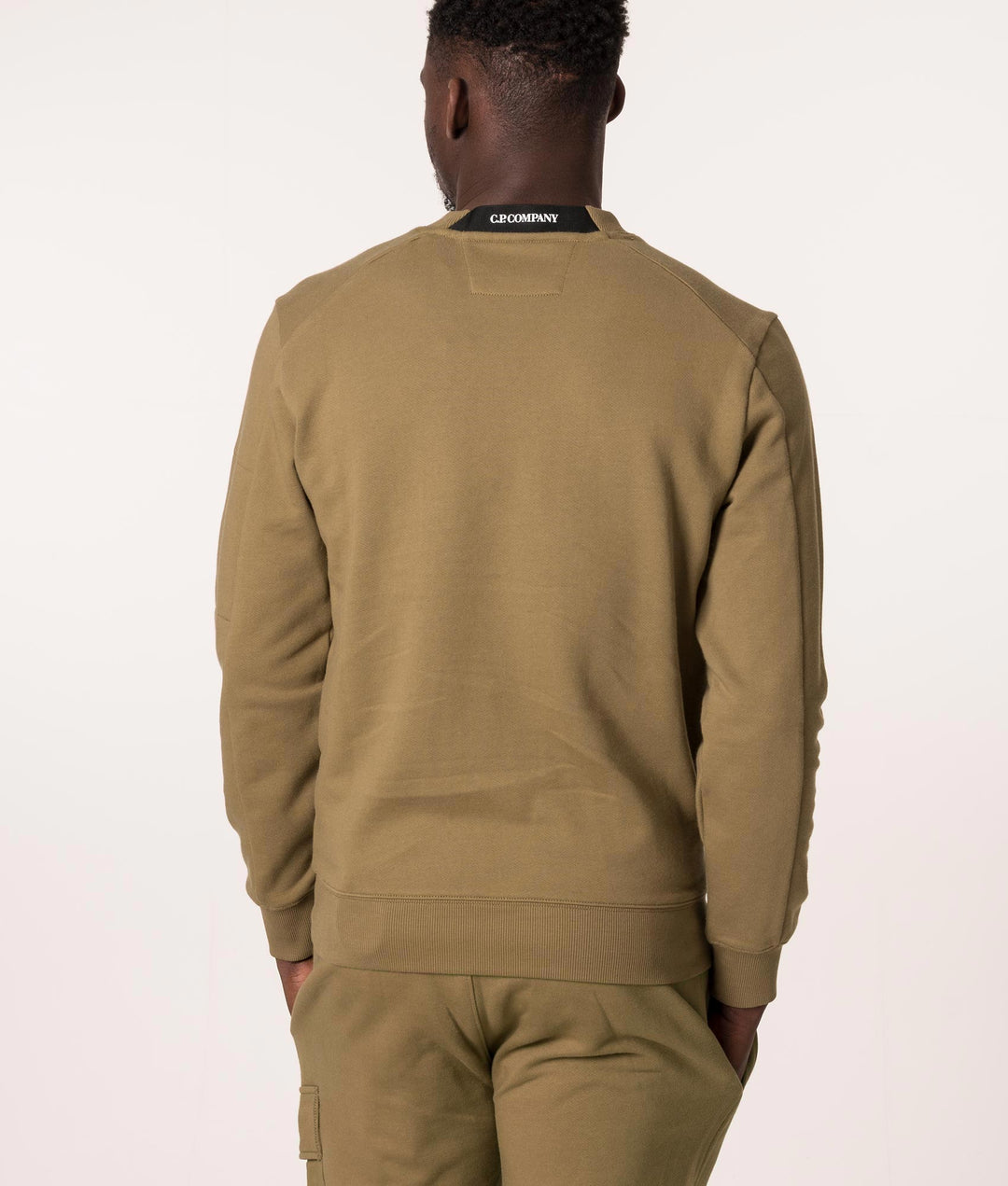 Cp Company Diagonal Raised Cotton Lens Sweatshirt Brown