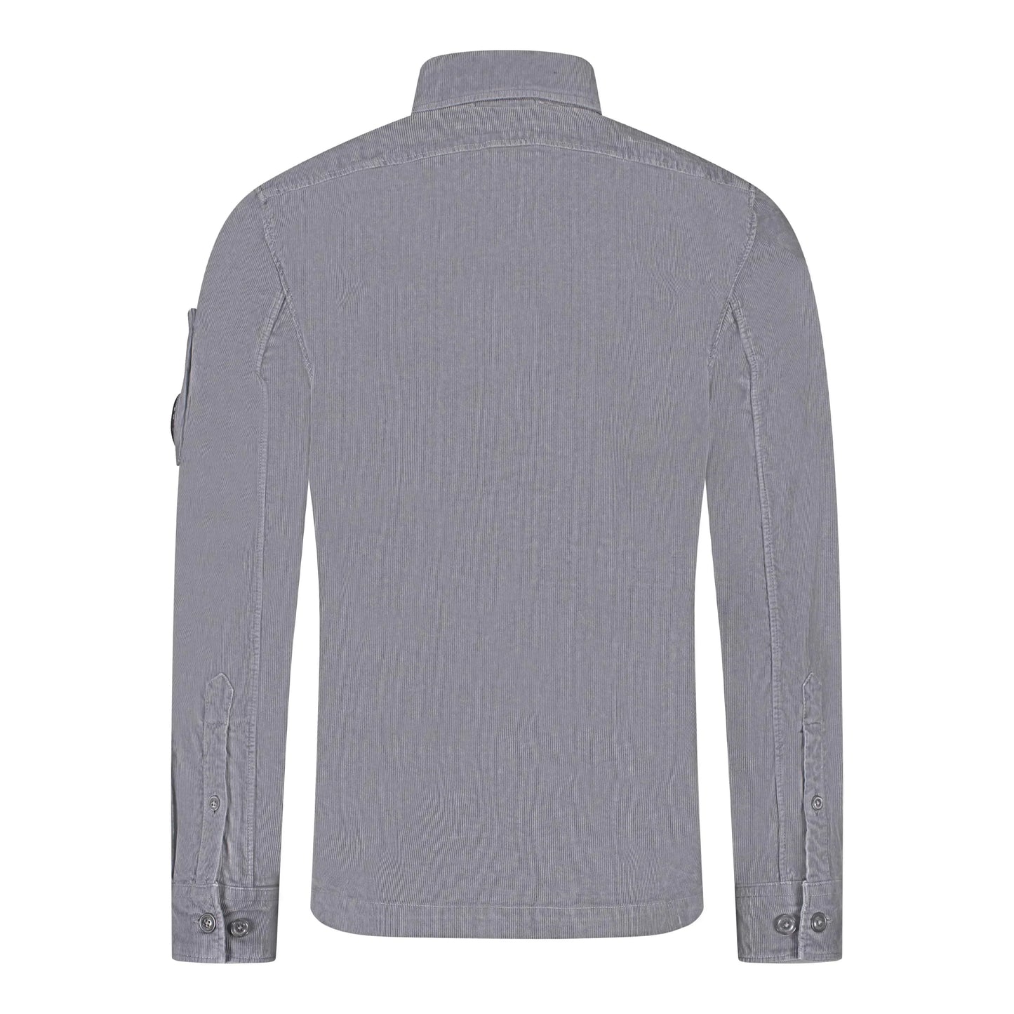 Cp Company Corduroy Button Up Shirt in Excalibur Grey