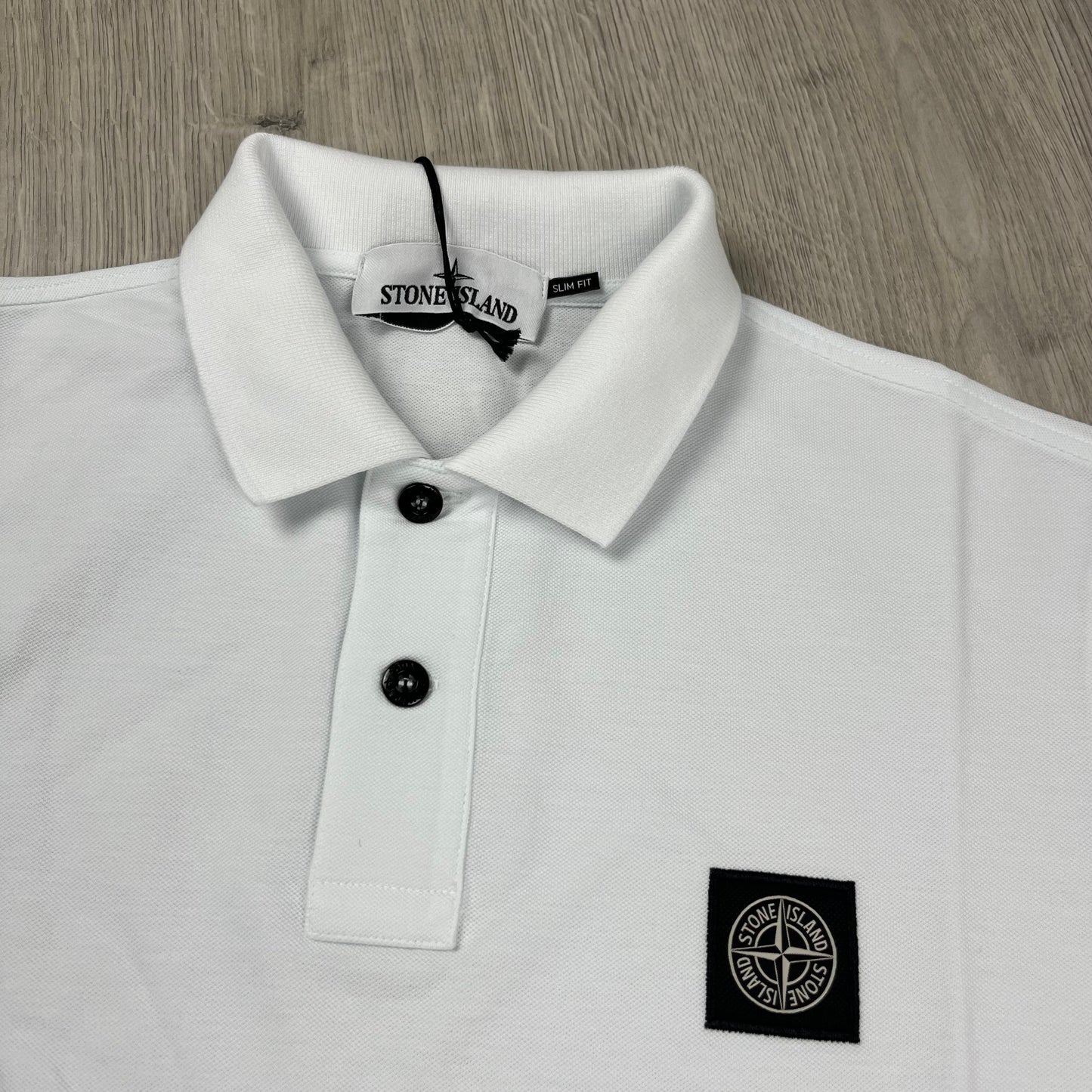 Stone Island Patch Polo Shirt - White