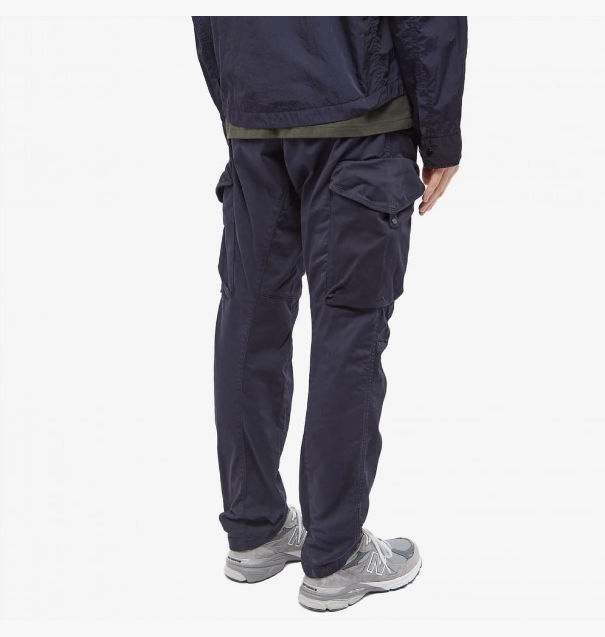 Cp Company Lens Sateen Cargo Pants In Navy 058A
