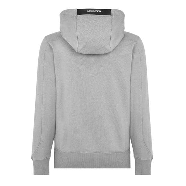 Cp Company Heavy Lens Overhead Hoodie In Griffin Grey