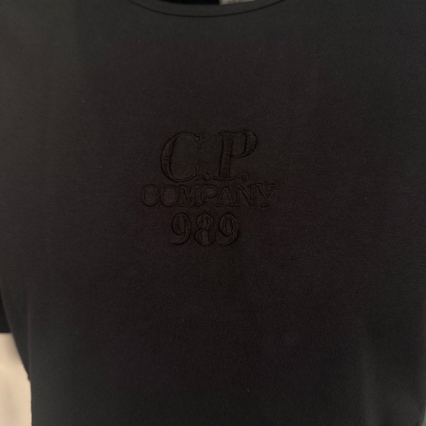 CP Company Black 20/1 Jersey Boxy Logo T-Shirt