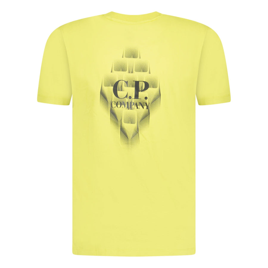 Cp Company 30/1 Graphic Logo T-Shirt In Golden Palm