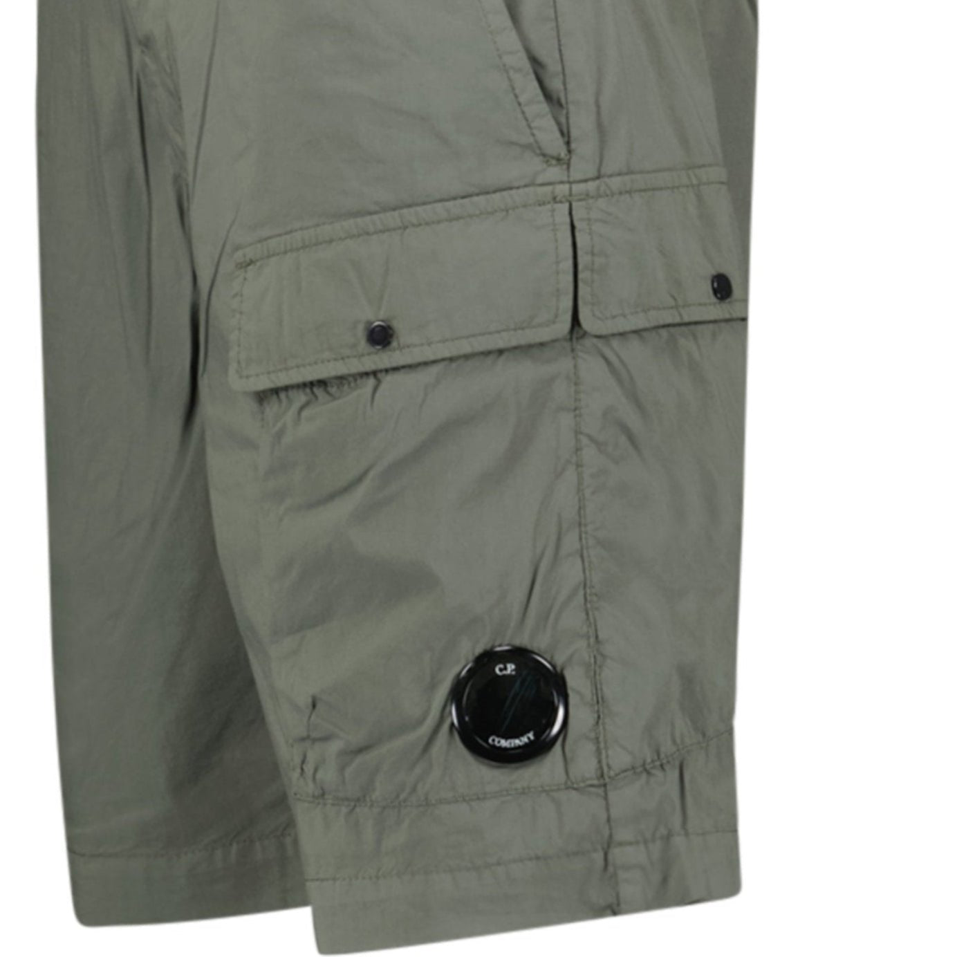 CP Company Ivy Green Stretch Sateen Cargo Shorts