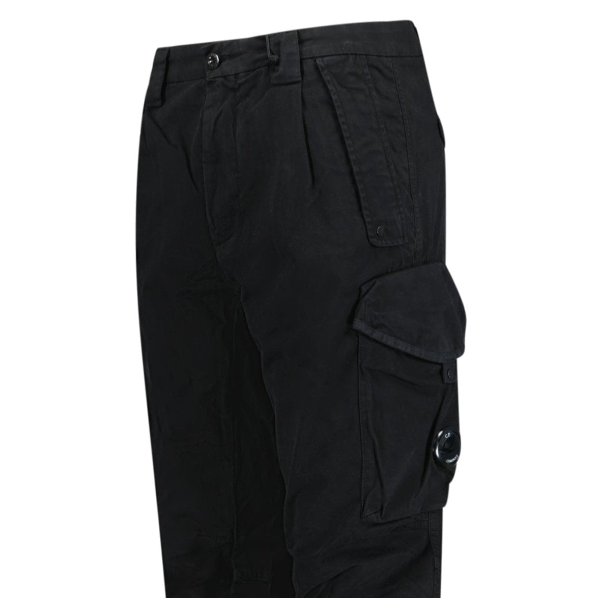 CP Company Stretch Sateen Utility Cargo Lens Pants Black