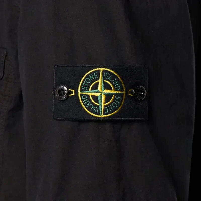 Stone Island Old Effect Short Sleeve Shirt In Black