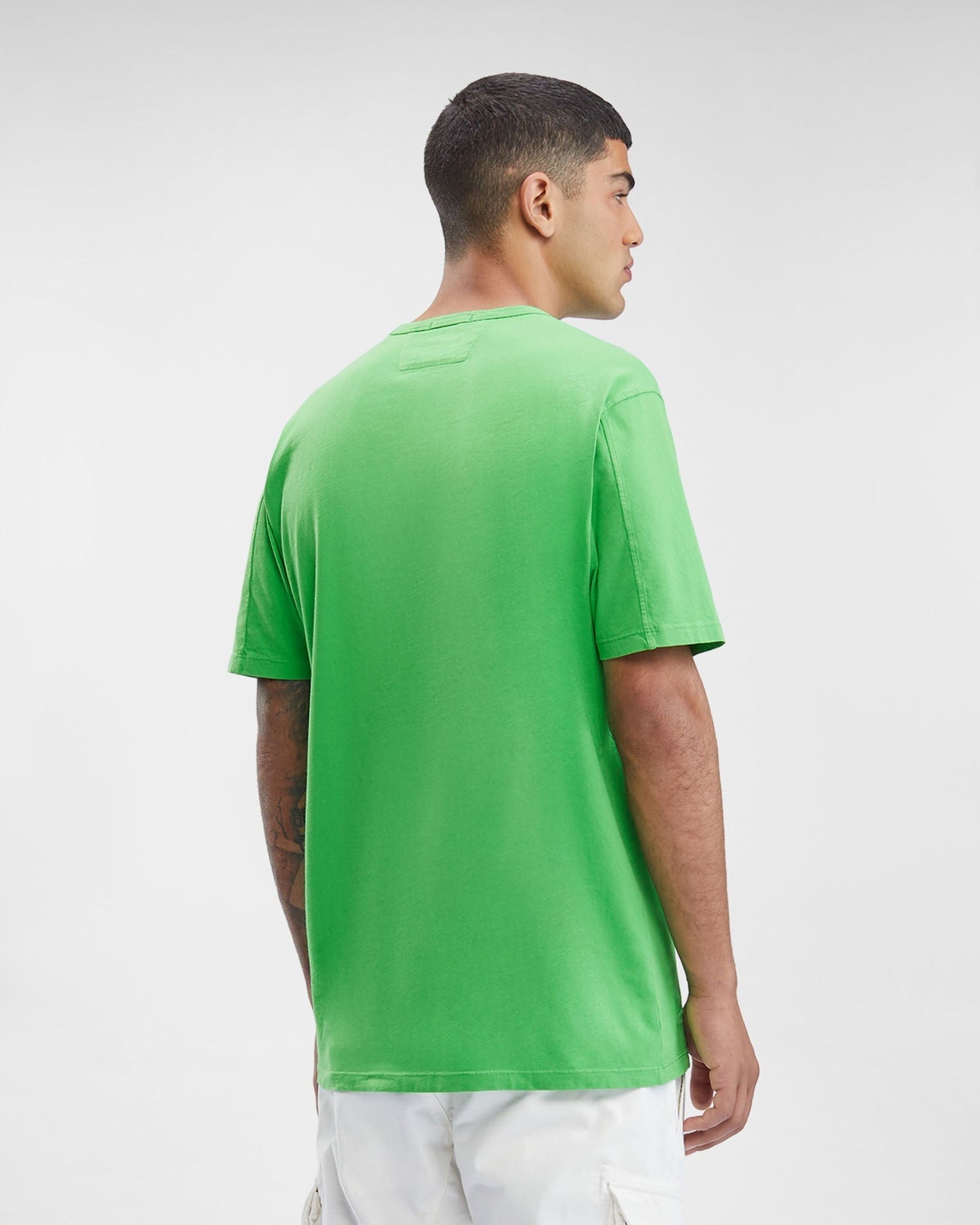 Cp Company Resist Dyed Small Logo T-Shirt in Green
