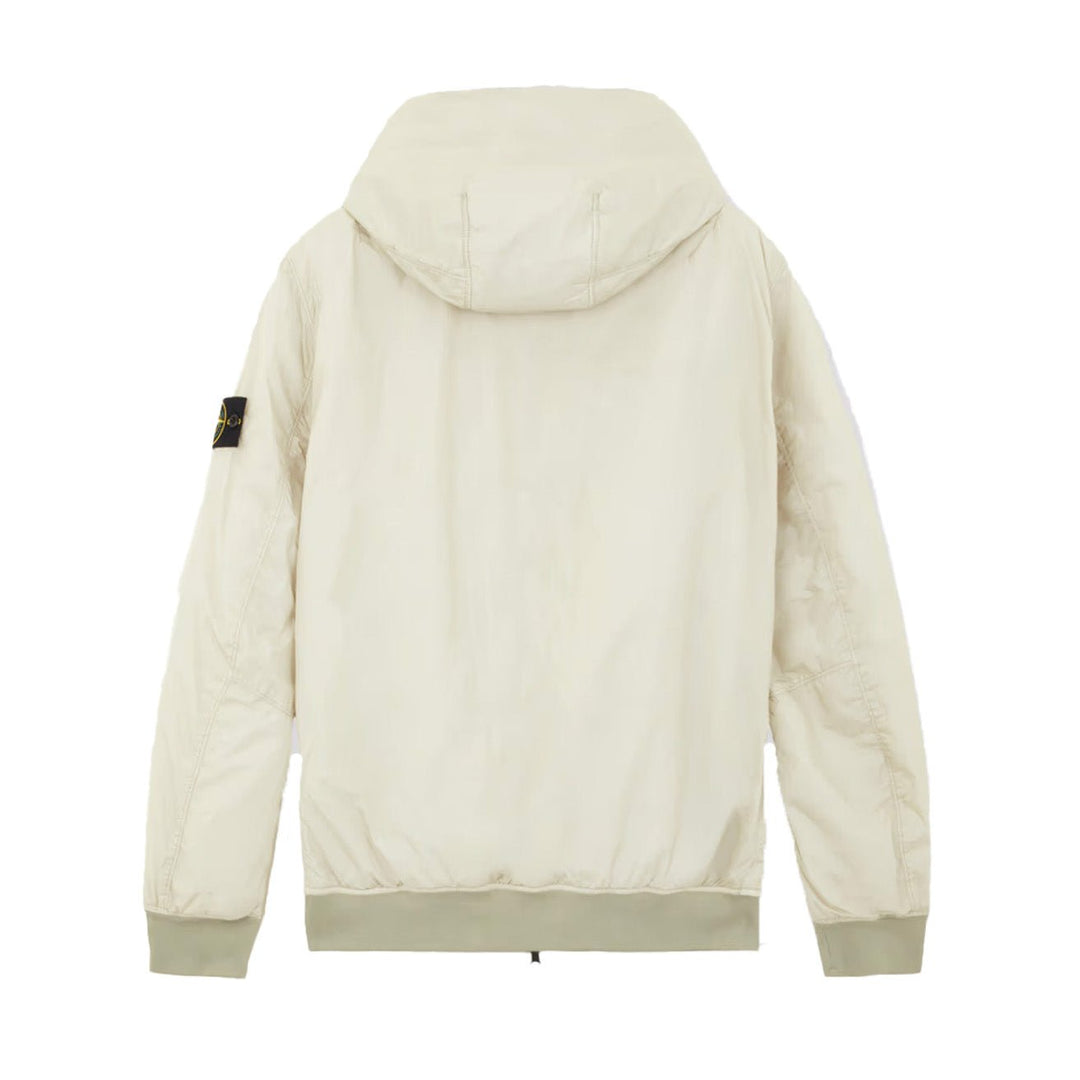 Stone Island Garment Dyed Crinkle Reps R-Ny With Primaloft In Stucco