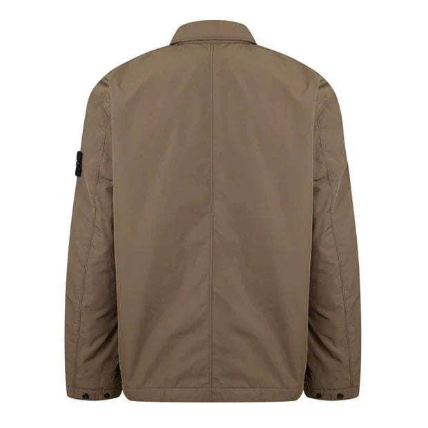 Stone Island Micro Twill With Primaloft Insulation Jacket In Walnut Brown