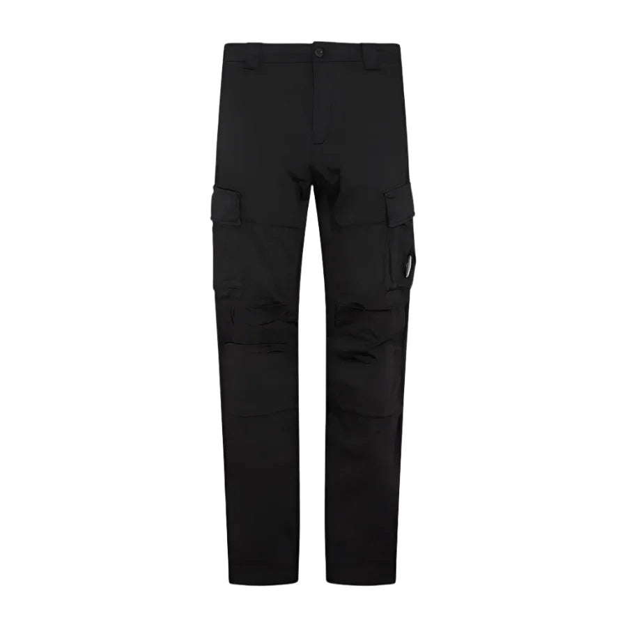 Cp Company 056A Stretch Sateen Cargo Pants In Black