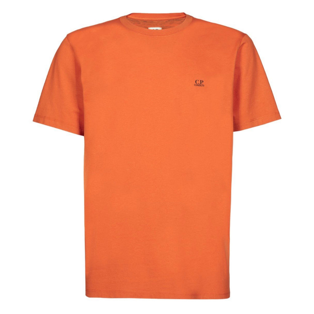 Cp Company 30/1 Jersey Goggle Logo T-Shirt in Harvest Pumpkin