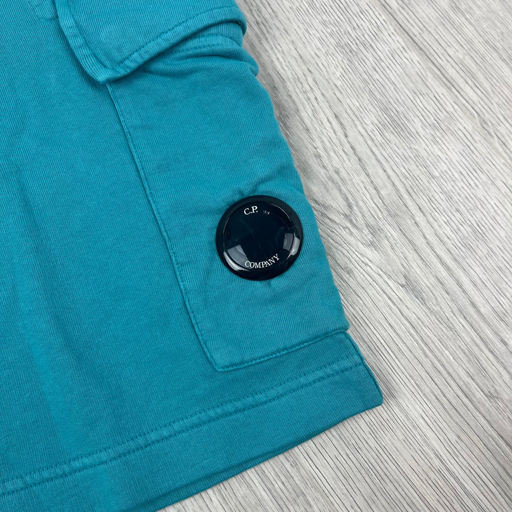 CP Company Jersey Shorts - Tile Blue