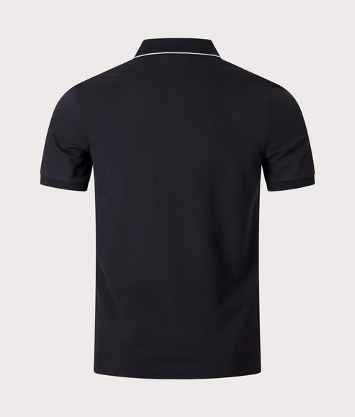 Cp Company 052A Stretch Piquet Slim Fit Polo Shirt in Black