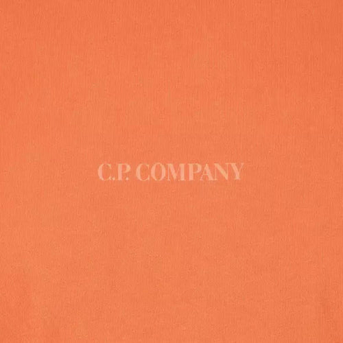 Cp Company 24/1 Jersey Logo T-Shirt In Harvest Pumpkin