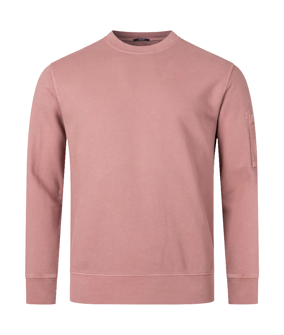 Cp Company Brushed Emerized Resist Dyed Lens Sweatshirt In Cedar Wood
