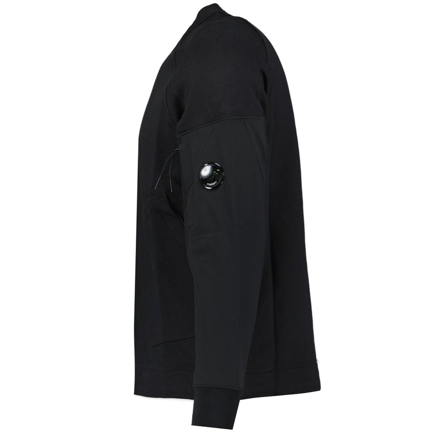 Cp Company Double Pocket Lens Sweatshirt In Black