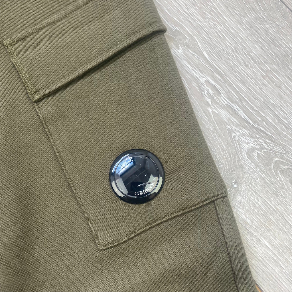 CP Company Raised Fleece Sweatpants - Ivy Green