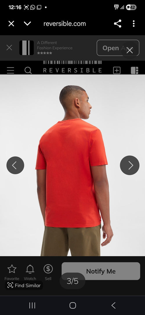 Cp Company 148A Mercerized Cotton Central Logo T-Shirt High Risk Red
