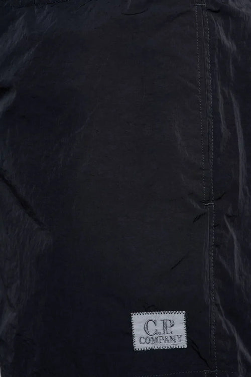 Cp Company 201A Eco Chrome-R Button Swimshorts In Navy