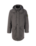 Stone Island Micro Twill Down Jacket In Charcoal