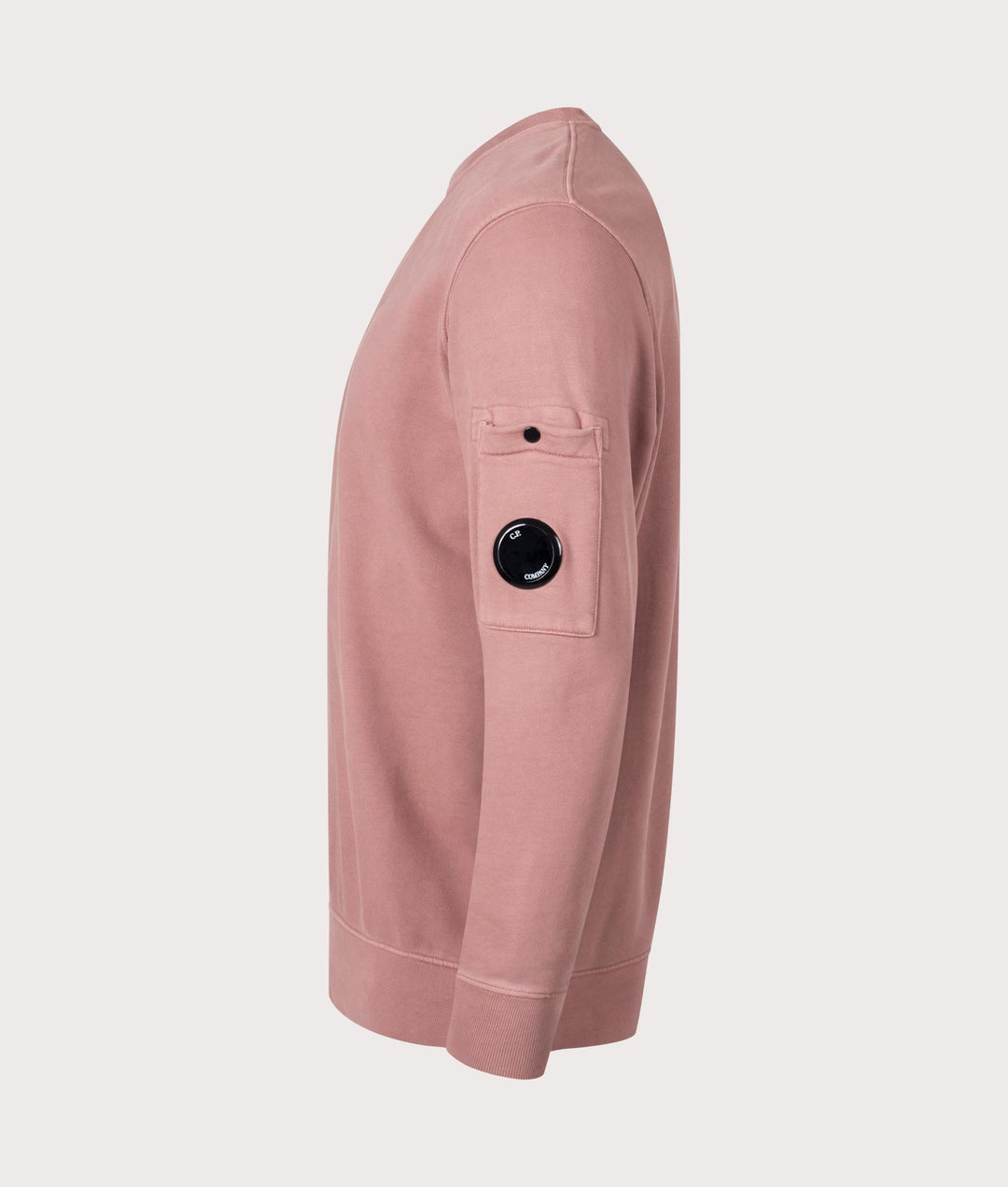 Cp Company Brushed Emerized Resist Dyed Lens Sweatshirt In Cedar Wood