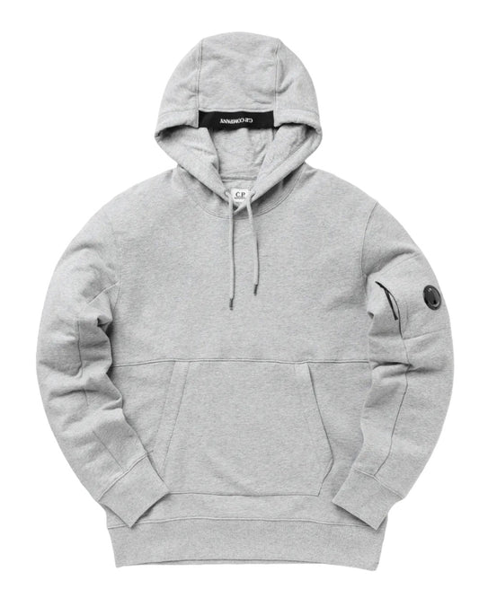 Cp Company Heavy Lens Overhead Hoodie In Grey M93